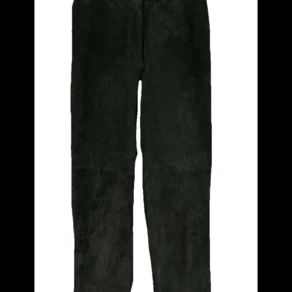 Vintage Y2K Lauren Ralph Lauren Dark Green Suede Pants - Picture 3 of 11